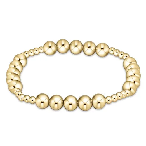 classic blissful pattern 3mm bead bracelet – 6mm gold