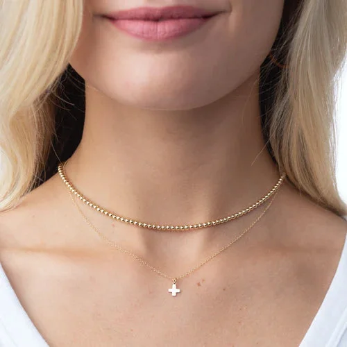 Classic Gold Bead Choker 3mm 17″
