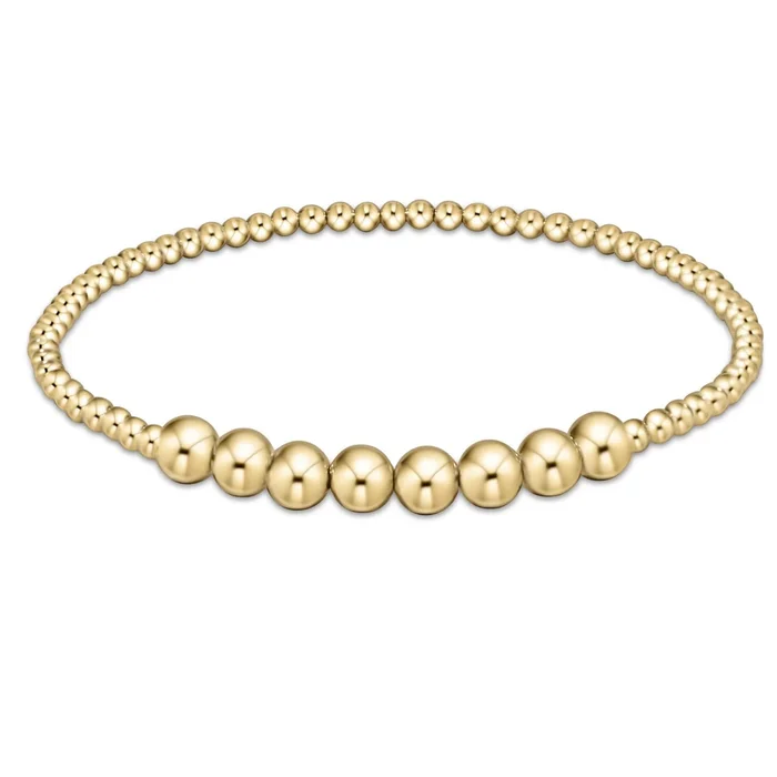 Classic gold beaded bliss 2.5mm bead bracelet – 5mm gold