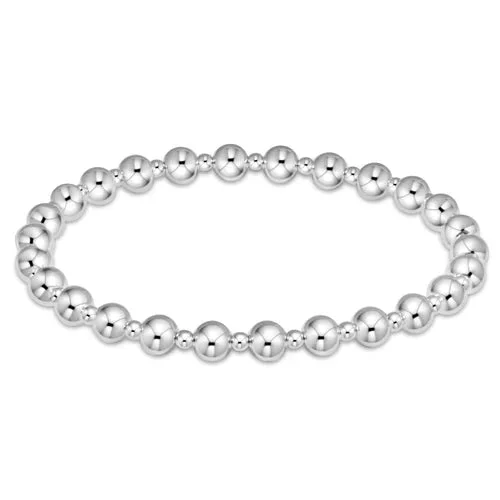 classic grateful pattern 5mm bead bracelet – sterling