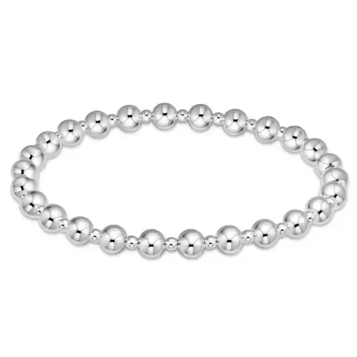 Classic Grateful Pattern 5mm Bead Bracelet Sterling