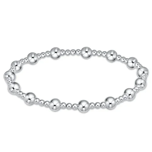 classic sincerity pattern 5mm bead bracelet – sterling