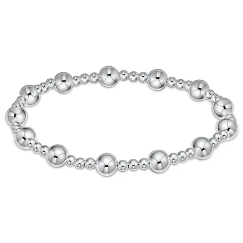 classic sincerity pattern 6mm bead bracelet – sterling
