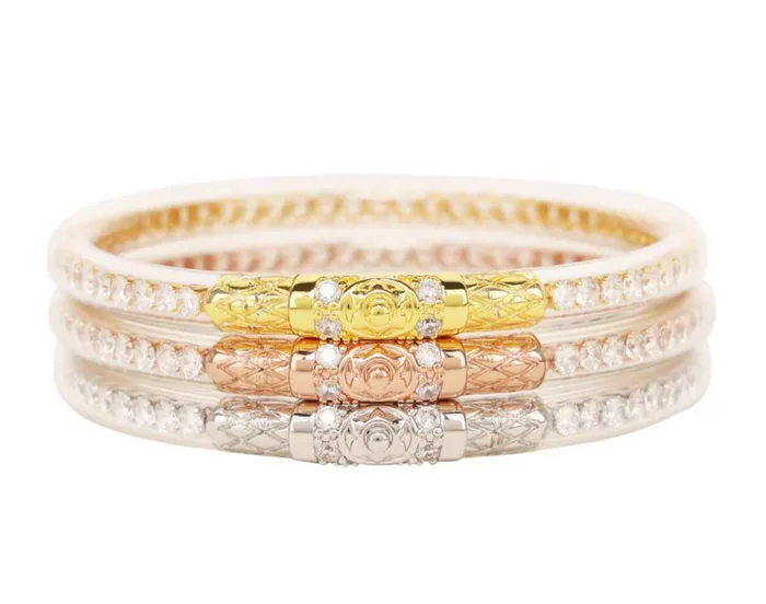 Clear Crystal Three Queens All Weather Bangles – BuDhaGirl