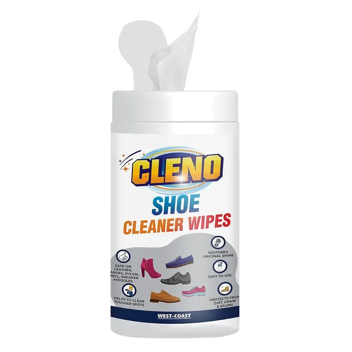 Cleno Shoe Cleaner Wipes Shoe wipes for all shoes Sneaker Cleaner- Wet Wipes for Cleaning removes dirt & stain White Shoe Cleaner Wipes For All Shoes 50 Wipes