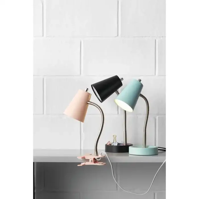 Clip Table Lamp Black (Includes LED Light Bulb) – Room Essentials™ Adjustable, ETL Listed, Integrated Clamp Light
