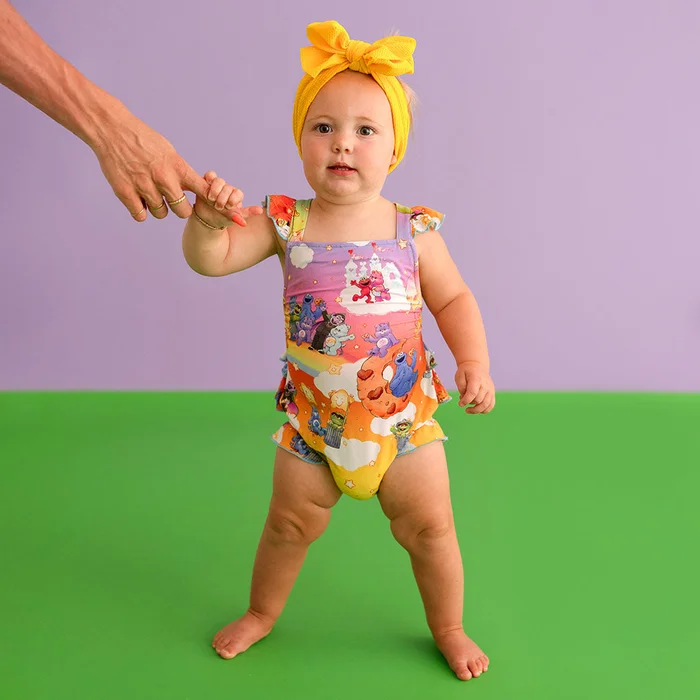 Cloudco Orange Baby Bubble Romper | Care Bears™ x Sesame Friends