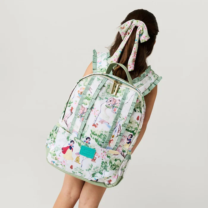 Cottage Green Girls Ruffled Backpack | Disney Princess Snow White