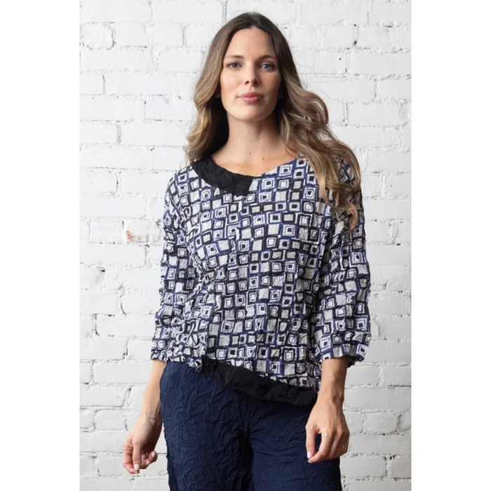 Crimped Bias Pullover