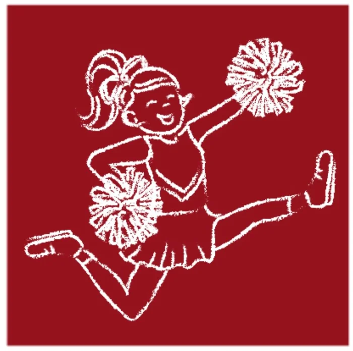 Crimson and White Cheerleader T-Shirt