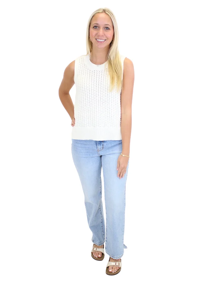 Crochet Tank Top – Ivory