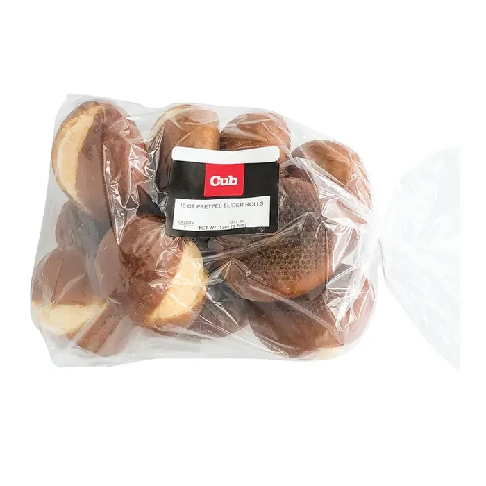 Cub Bakery Pretzel Slider Rolls, 10 Each