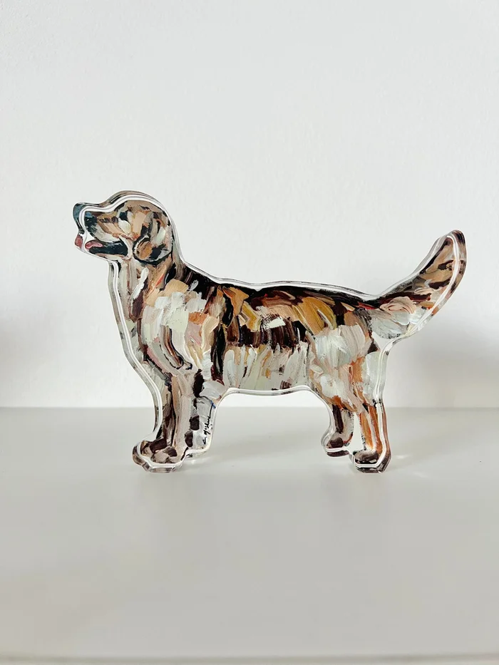 DARK GOLDEN RETRIEVER ACRYLIC BLOCK