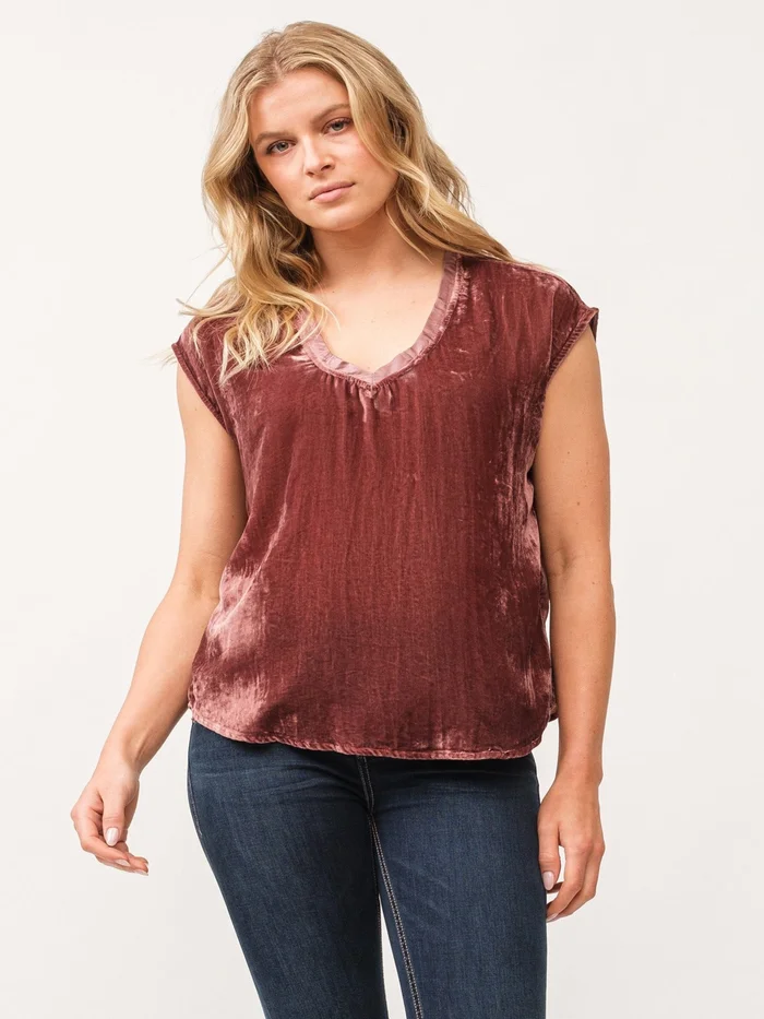 Dear John Yanis Top – Maroon