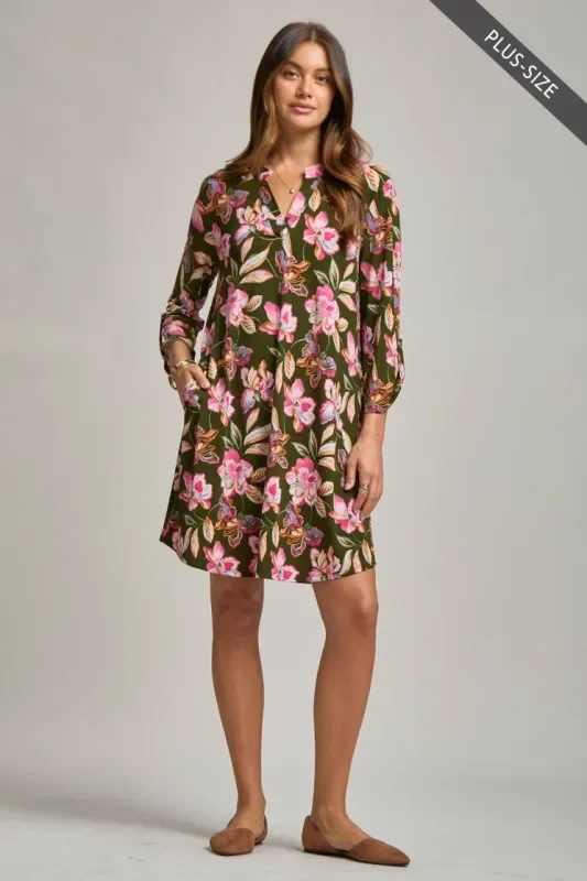 Dear Scarlett Plus A Line Dress w/Pockets