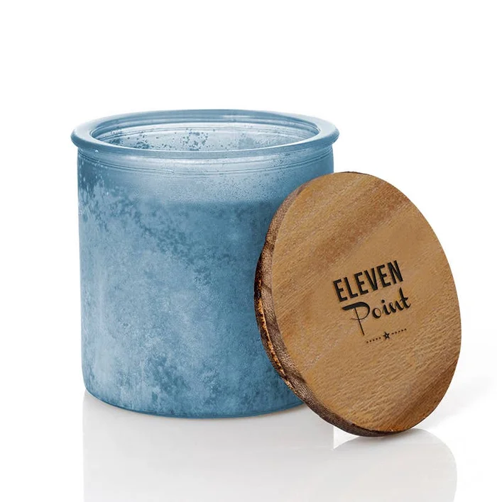 Denim River Rock Candle