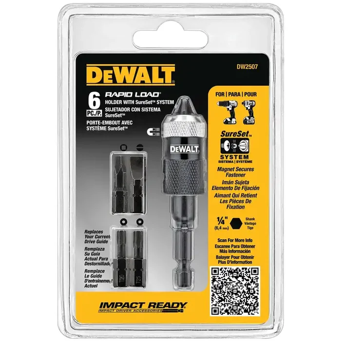 DEWALT Rapid Load 6 -Pack Magnetic Screwdriving bit holder Set