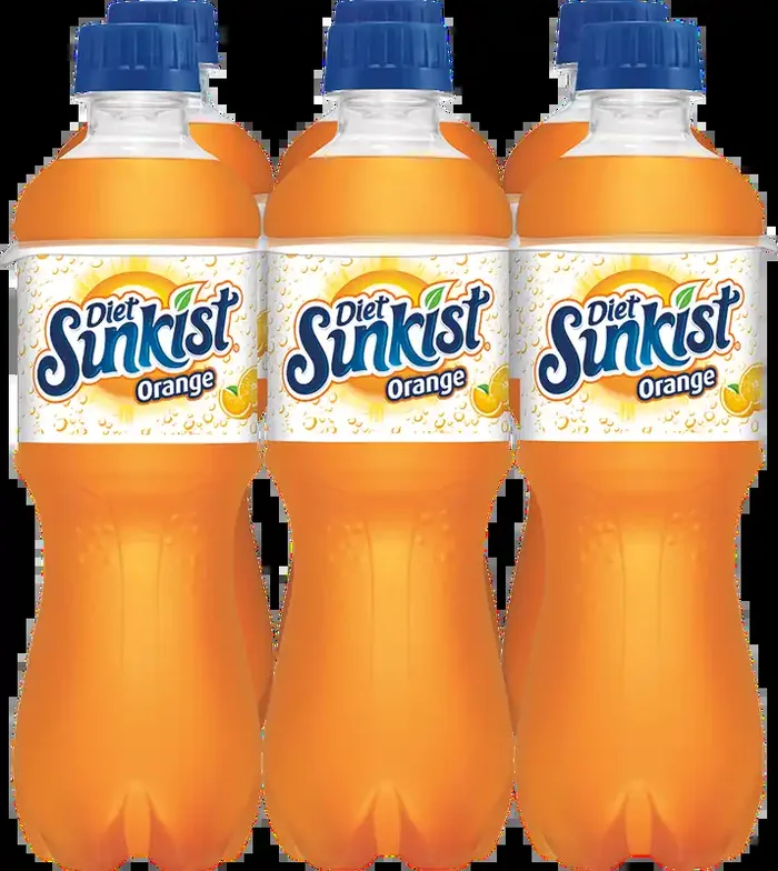 Diet Sunkist Orange Soda Bottles