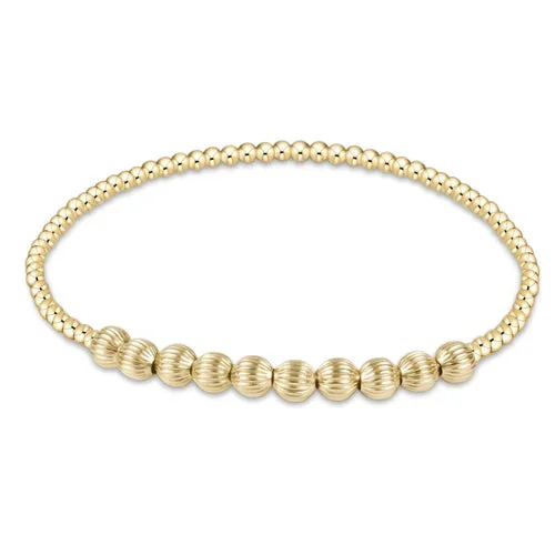 dignity beaded bliss 2mm bead bracelet- 4mm gold