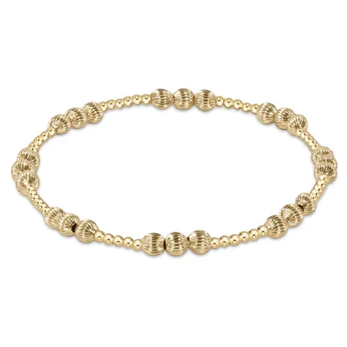 dignity joy pattern 4mm bead bracelet – gold
