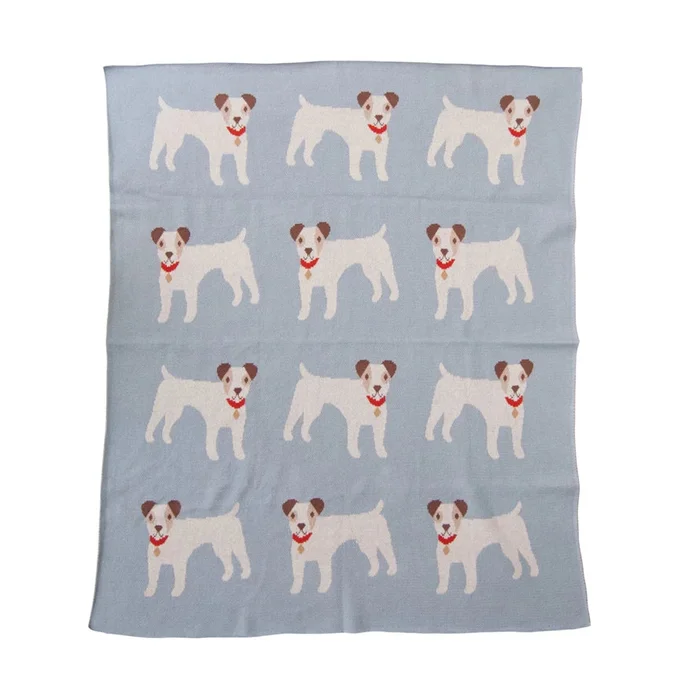 DOGS KNIT BLANKET