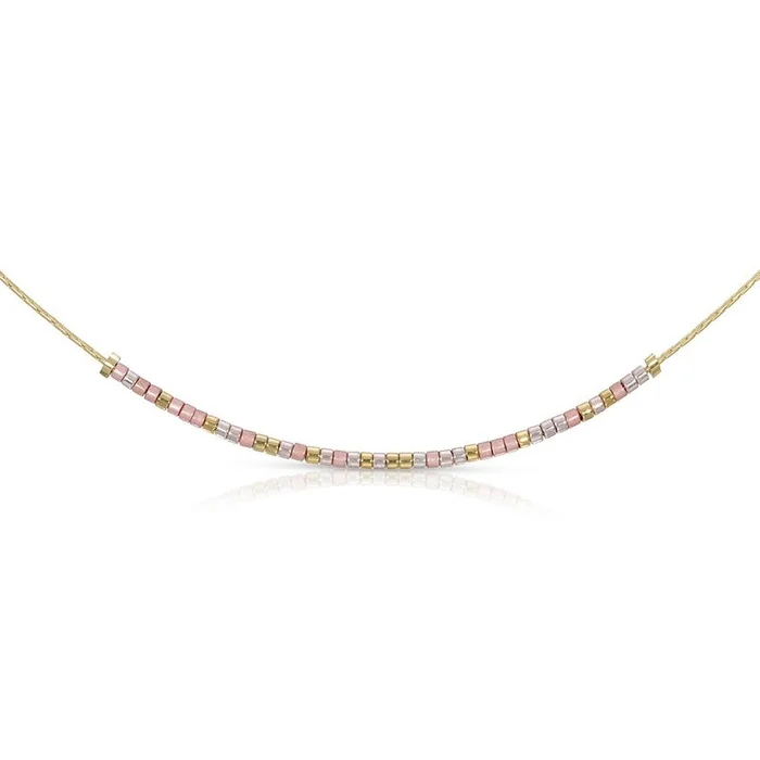Dot and Dash Design You are Loved Necklace-Gold