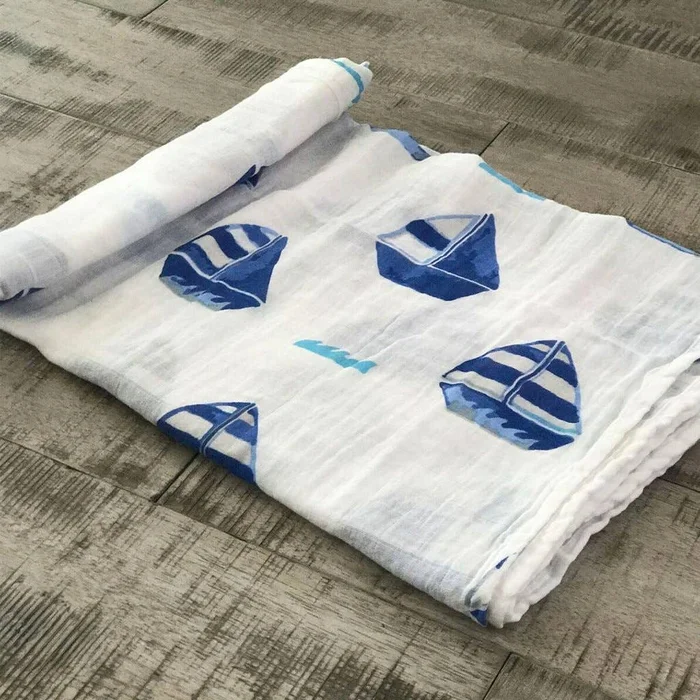 Dreamy Sails Muslin Swaddle Blanket