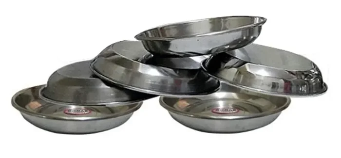 Dynore 6 pcs Stainless Steel Dessert Plates