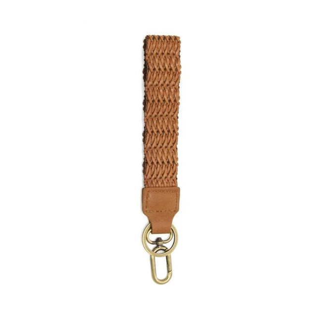 Easy Find Keychain – Saddle Woven Vegan Leather
