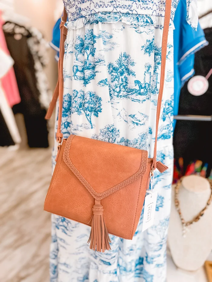 Eliza Square Tassel Crossbody