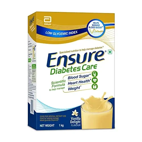 Ensure Diabetes Care Vanilla 950g Powder with High Fiber, Protein & 36 Nutrients Helps Manage Blood Sugar Levels in 4 weeks