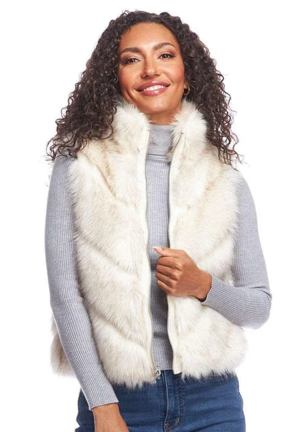 Fabulous Furs Reversible Chevron Shortie Vest