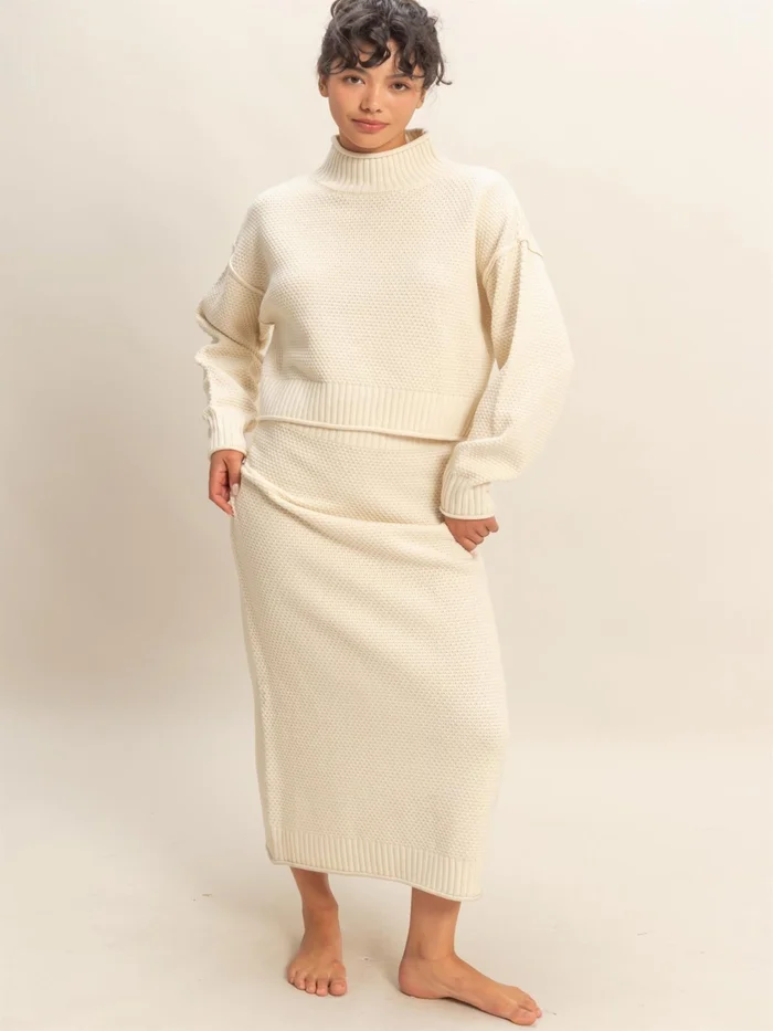Feast Your Eyes Sweater Set – Cream