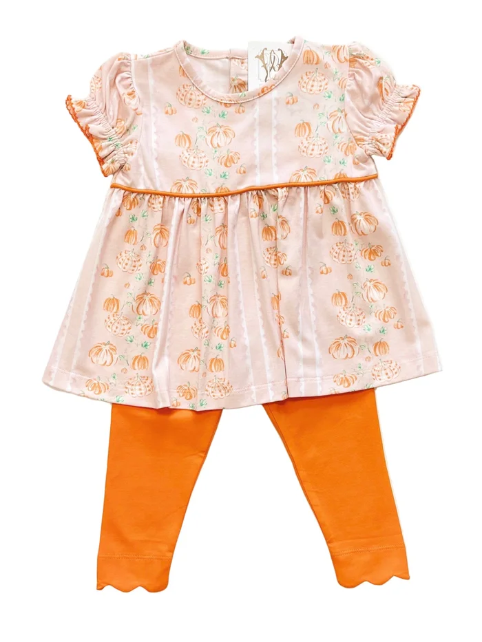 FESTIVE FALL PUMPKIN LEGGINGS SET