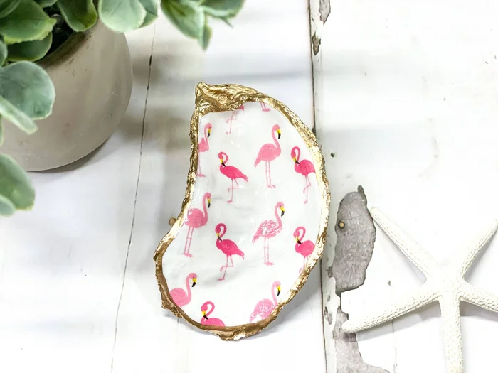 Flamingo Oyster Trinket Dish