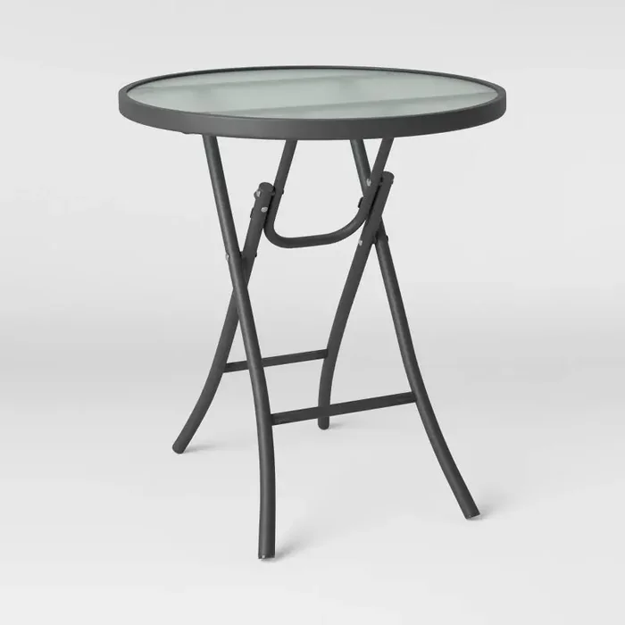 Folding Round Patio Accent Table – Clear – Room Essentials™