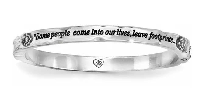 Footprints Hinged Bangle – Brighton