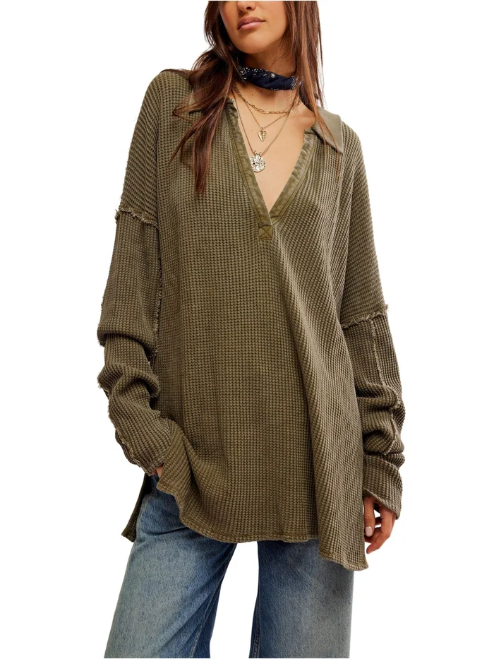 Free People Travis Pullover – Military Olive