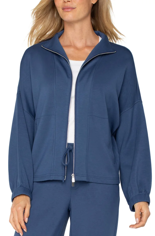 Funnel Neck Jacket – Prussian Blue