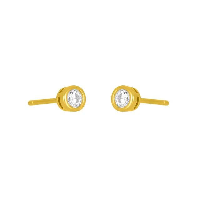 FYB Marisol Bezel Stud 3mm – Gold