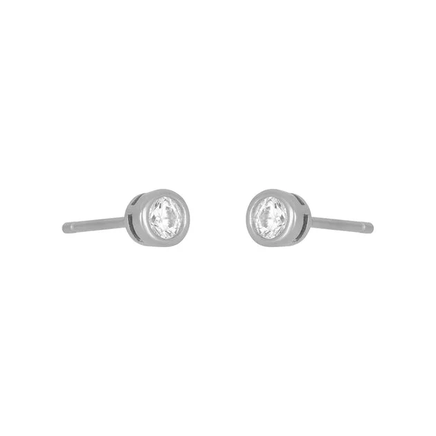 FYB Marisol Bezel Stud 3mm – Silver