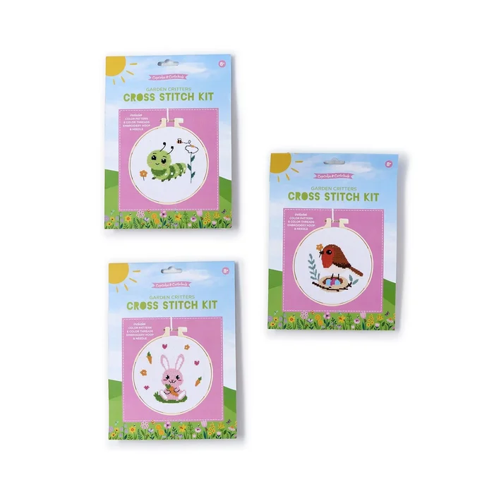GARDEN CRITTERS CROSS STITCH CRAFT KIT