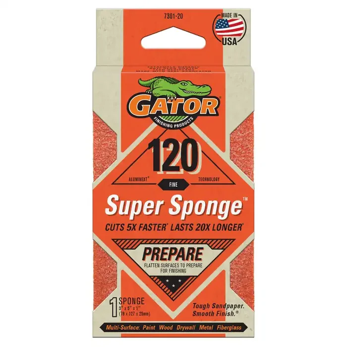 Gator Super Sponge Fine 120-Grit Sanding sponge
