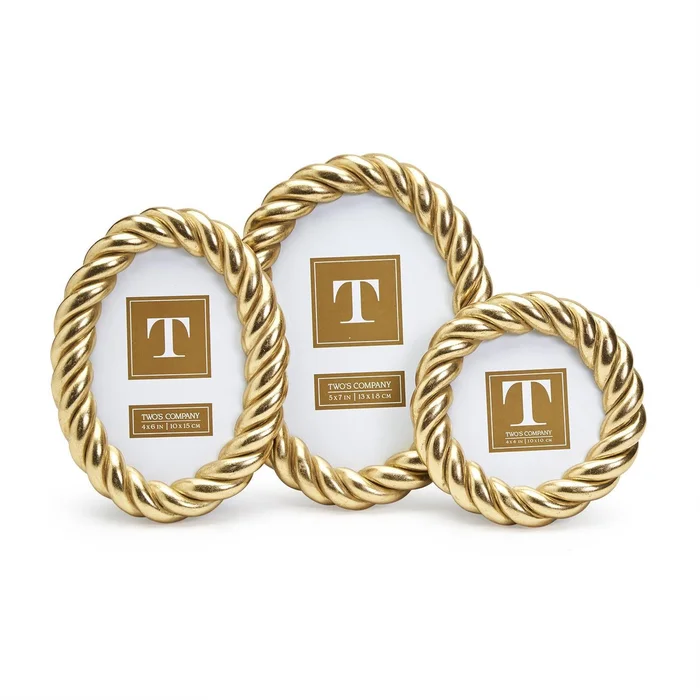 GILDED ROPE PHOTO FRAME