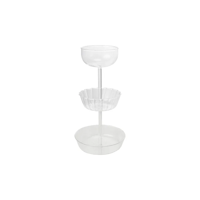 GLASS 3-TIER TRAY