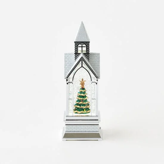 Glitter Church Tree Lantern