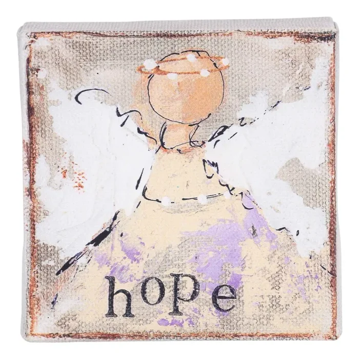 Glory Haus Hope Silver Angel Canvas