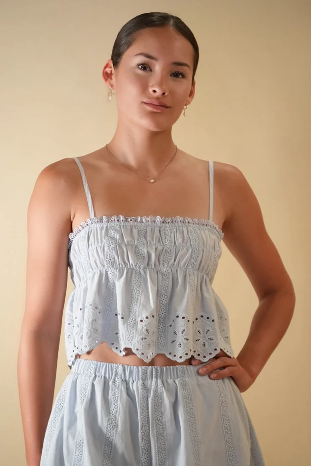Glow Getter Eyelet Top