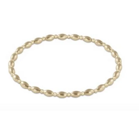Gold Bead Bracelet Harmony Grateful Pattern 2mm