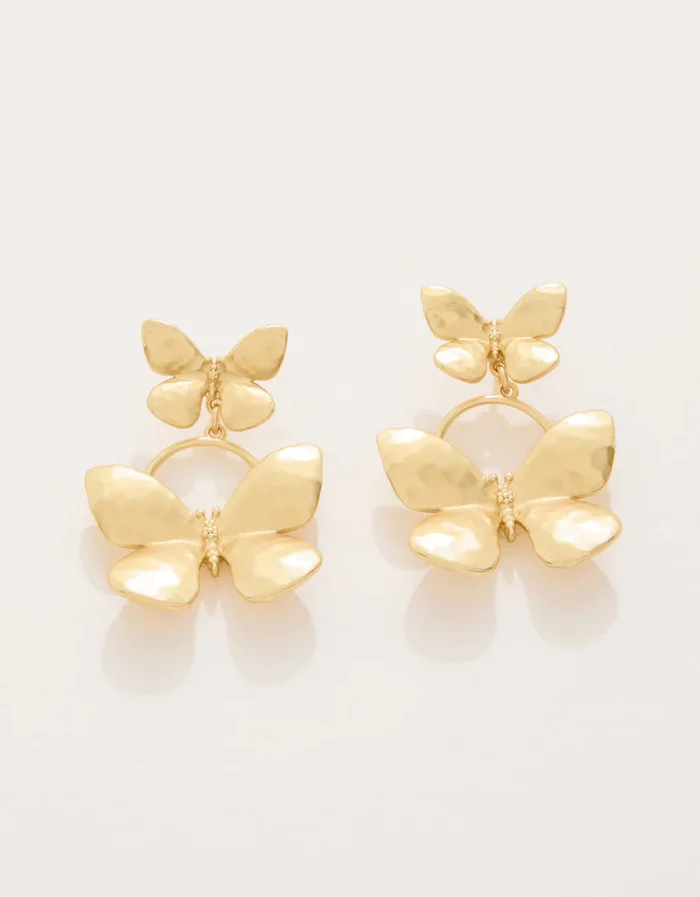 GOLD BUTTERFLY EARRINGS